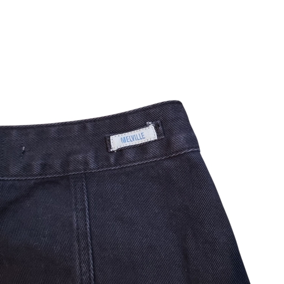 Melville Black Button Down Denim Skirt Size 27 - Picture 6 of 6